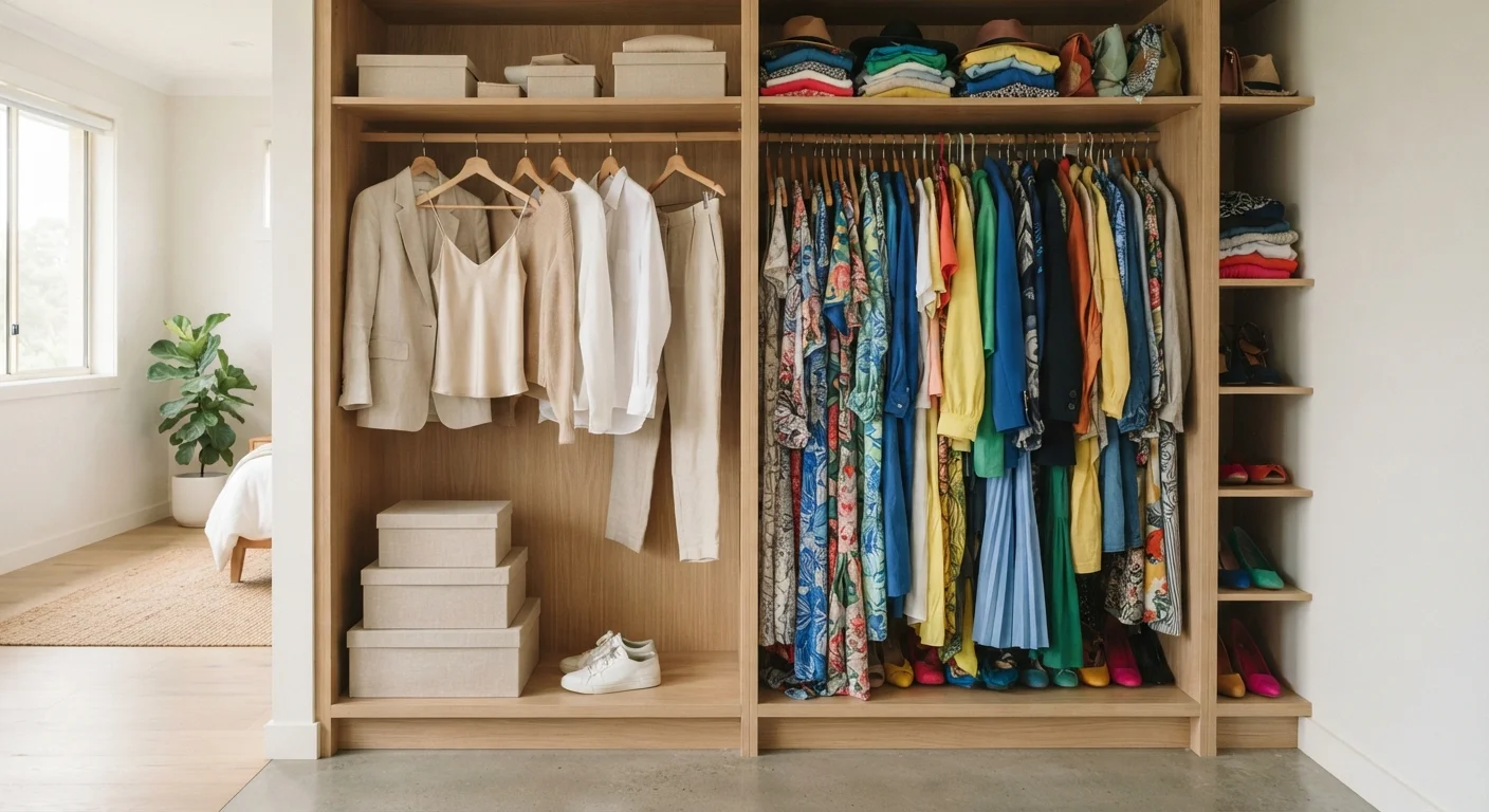 Curated Closet vs. Full Wardrobe: What Owning Less Actually Costs You
